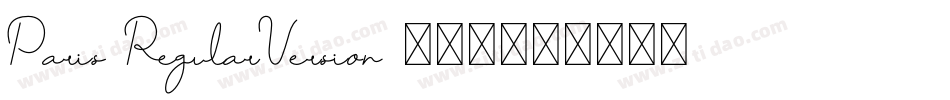 Paris RegularVersion 001.000字体转换